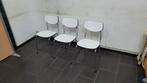 oude drie stoelen in Formica jaar 60 70 kleur wit, Huis en Inrichting
