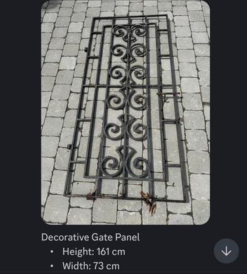 Smeedijzeren tuinpoort, Enlèvement
