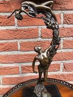 bronzen art sculptuur man vrouw dansers elegant, Ophalen of Verzenden