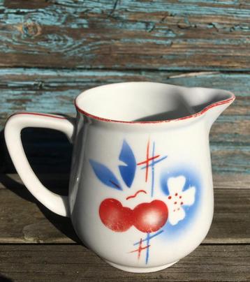 Art Deco ‘20 melkkannetje “Spritzdekor” JSK Bohemen CZ, Enlèvement ou Envoi