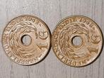 Nederland 2stukjes van 1cent nederlandsche.antillen 1942, Ophalen of Verzenden