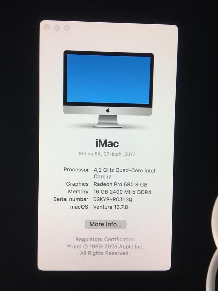 IMac Retina 5K 27inch intel core i7, Computers en Software, Apple Desktops, Zo goed als nieuw, iMac, SSD, 4 Ghz of meer, 16 GB