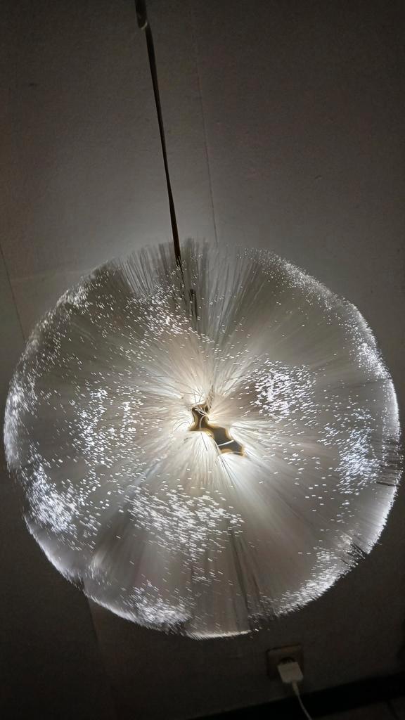 IKEA Kallt retrolamp met glasvezel, Huis en Inrichting, Lampen | Plafondlampen, Gebruikt, Ophalen