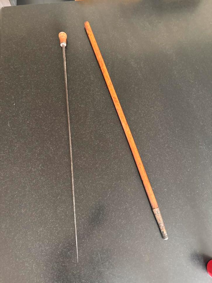 Antieke zwaardstok /wandelstok met verborgen degen19e eeuw, Divers, Bâtons de marche, Comme neuf, Enlèvement