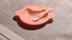 Assiette et cuillère roses « Zapf Creation », Enlèvement ou Envoi, Utilisé, Baby Pop
