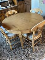uitschuifbare eettafel in Franse kerselaar 4 tot 6 personen, Ophalen, Klassiek, Rond, Zo goed als nieuw