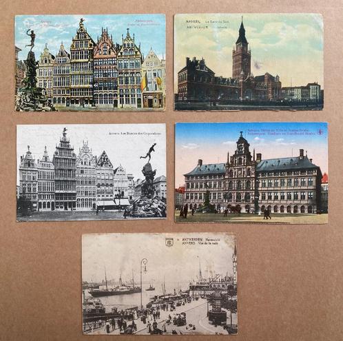 5 cartes postales ANTWERPEN ANVERS FELDPOST WW1 1915 1916, Collections, Cartes postales | Belgique, Anvers, Enlèvement ou Envoi