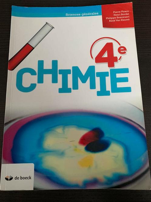 Chimie 4e : Sciences générales - Manuel en TBE, Livres, Livres scolaires, Chimie, Secondaire