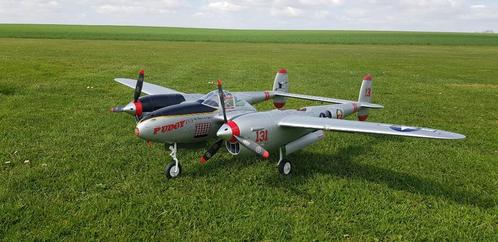 P38 Lightning Pacific Silver 1.6m - Tres bon etat., Hobby en Vrije tijd, Modelbouw | Vliegtuigen en Helikopters, Gebruikt, Vliegtuig