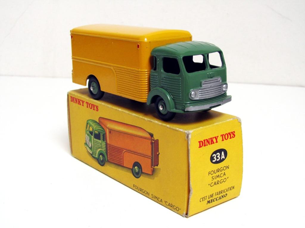 Vintage Dinky Toys Fourgon Simca Cargo N 33A Meccano Fr 1955, Hobby en Vrije tijd, Modelauto's | 1:43, Zo goed als nieuw, Bus of Vrachtwagen