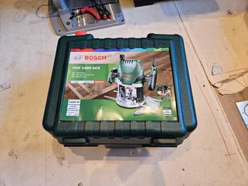 Défonceuse Bosch POF 1400 ACE + Kit de Fraises Mixtes, Électrique, Enlèvement ou Envoi, Routeur, Utilisé