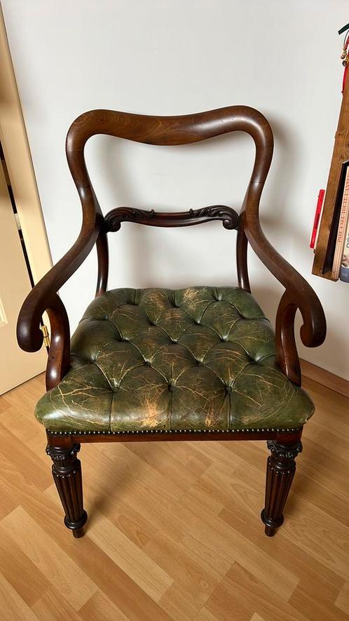 Mahoniehouten bureaustoel in Victoriaanse stijl, Antiek en Kunst, Antiek | Meubels | Stoelen en Sofa's, Ophalen