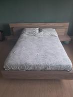 Bed te koop wegens verhuis, Ophalen, Bruin, Tweepersoons, 140 cm