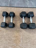 Hex rubber dumbells sets, Sport en Fitness, Fitnessmaterialen, Ophalen, Zo goed als nieuw, Benen, Dumbbell