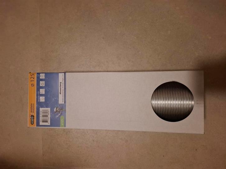 Tuyau de vidange 125 mm en aluminium, longueur 3 m, Bricolage & Construction, Ventilation & Extraction, Enlèvement ou Envoi