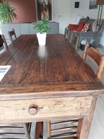 Mooie eiken  antieke tafel  en bijpassende stoelen, Ophalen