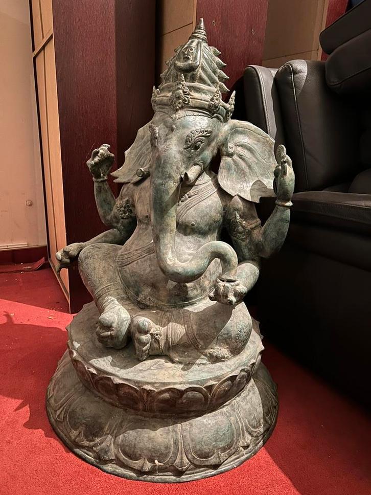Ganesh - bronzen beeld van 99 cm, Antiek en Kunst, Kunst | Niet-Westerse kunst, Ophalen
