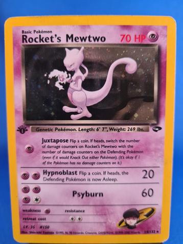 Rocket's Mewtwo 14/132 - Gym Challenge (1st edition) beschikbaar voor biedingen