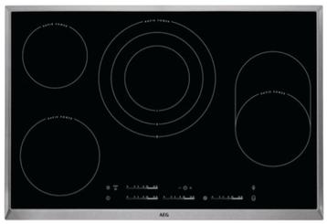 Table de cuisson vitrocéramique AEG HK854870XB, Electroménager, 4 zones de cuisson, Encastré, Comme neuf, Enlèvement