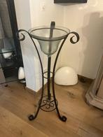 Metalen staander met stolp of plateau, Huis en Inrichting, Woonaccessoires | Stolpen, Ophalen, Zo goed als nieuw