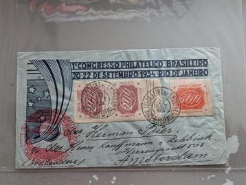 Enveloppe 1e Filatelistisch Congres Brazilie 1934 beschikbaar voor biedingen