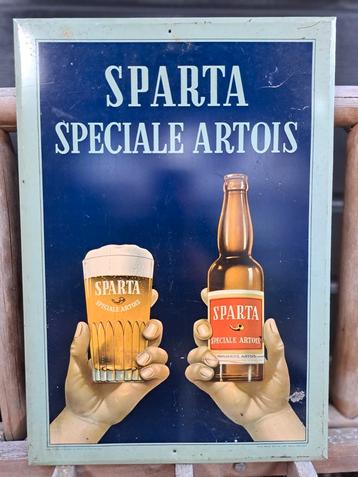 Reclamebord blik sparta geen emaille reclame., Verzamelen, Ophalen of Verzenden, Reclamebord