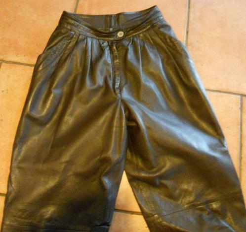 Vintage leren lange broek, pantalon heel soepel leer!!! LEER, Kleding | Dames, Broeken en Pantalons, Zo goed als nieuw, Maat 38/40 (M)