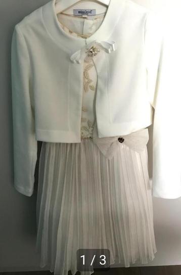 communiekleed Alice Pi maat 122 (7j.)en bolero Miss Leod, Enlèvement ou Envoi, Neuf, Fille, Ensemble