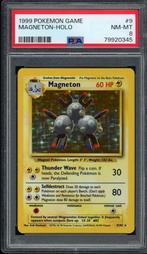 Magneton Holo PSA 8 - 9/102 - Base Set 1999, Foil, Losse kaart, Zo goed als nieuw, Verzenden