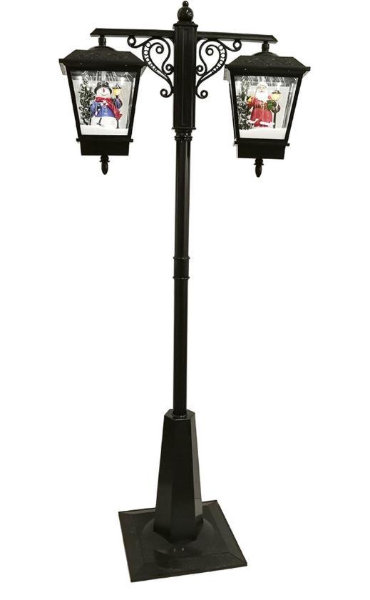 Dubbele kerstlantaarn met sneeuweffect, Diversen, Kerst, Zo goed als nieuw, Ophalen