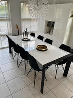 Uitrekbare gelakte tafel, Ophalen, Gebruikt, 200 cm of meer, 50 tot 100 cm