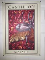 Poster met scarabee van Cantillon A2, Verzamelen, Rechthoekig Staand, Ophalen of Verzenden, Zo goed als nieuw, A1 t/m A3