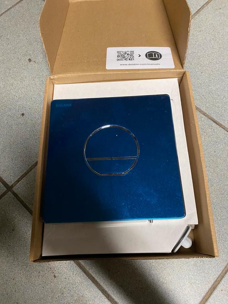 Plaque inox pour wc Tempoflux 3 de la marque Delabie., Bricolage & Construction, Sanitaire, Neuf, Toilettes, Inox, Enlèvement ou Envoi