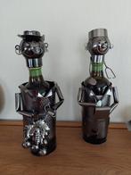 2 porte-bouteilles décoratifs en métal - forme de robot, Enlèvement ou Envoi