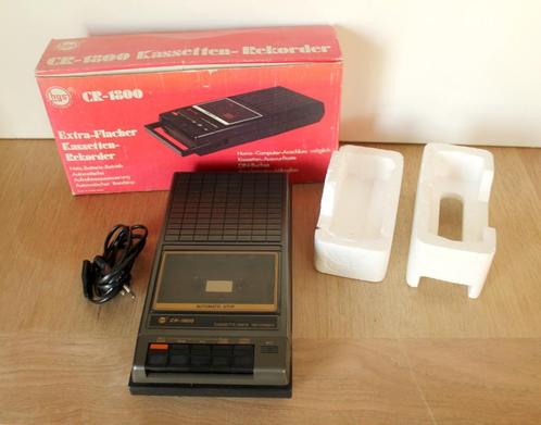 HGS Electronic CR-1800 draagbare cassettespeler/datarecorder, Audio, Tv en Foto, Cassettedecks, Enkel, High speed dubbing, Tape counter