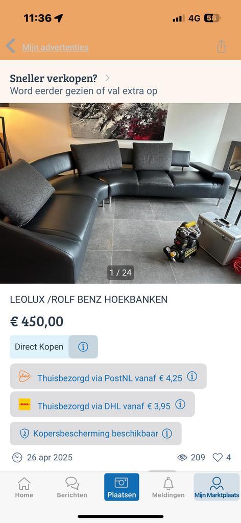 Natuzzi / Chateau dx Zetels€49.,, Huis en Inrichting, Zetels | Zetels en Chaises Longues, Zo goed als nieuw, Leer, Ophalen of Verzenden