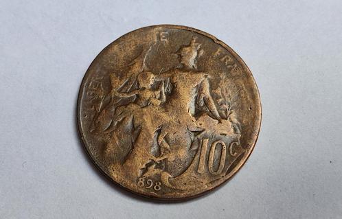 Frankrijk 10 centimes, uit 1898, Postzegels en Munten, Munten | Europa | Niet-Euromunten, Losse munt, Frankrijk, Ophalen of Verzenden