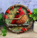 Vintage metalen klok Kip (20cm diameter), Ophalen of Verzenden, Nieuw, Analoog, Wandklok