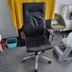bureaustoel in zwarte leer, Enlèvement, Utilisé, Chaise de bureau, Ergonomique