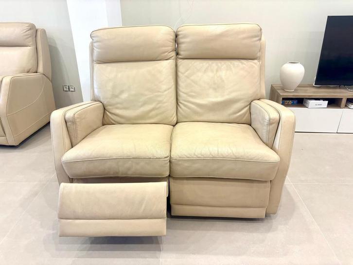 Canapé Chateau d’Ax en Cuir, Huis en Inrichting, Fauteuils, Zo goed als nieuw, Leer, Ophalen