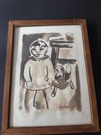 Marc Hufkens kunstschilder  Geel op 19-9-195, Antiek en Kunst, Kunst | Schilderijen | Klassiek, Ophalen of Verzenden