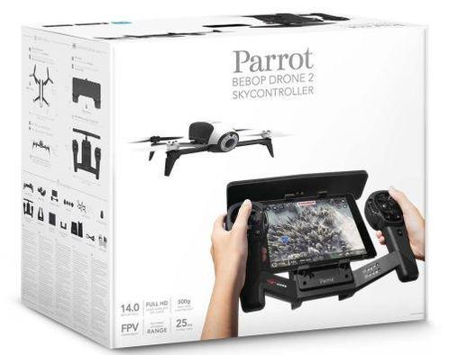 Drone parrot BEBOP 2+skycontroller +sac de transport mc case, TV, Hi-fi & Vidéo, Drones, Comme neuf, Drone avec caméra