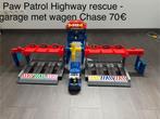 Paw Patrol Highway Rescue garage met wagen Chase, Enlèvement ou Envoi, Comme neuf