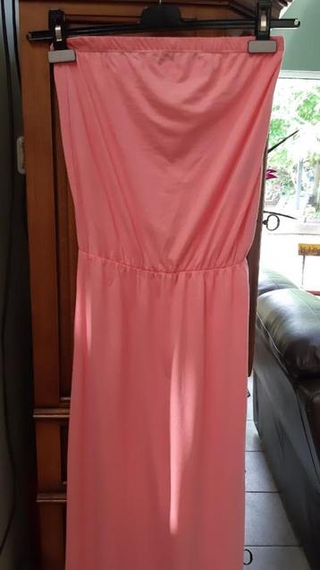 Lange jurk Vero Moda S strapless roze, gilet Princess 42 beschikbaar voor biedingen