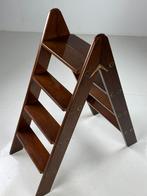Bibliotheek trapje Mahonie antiek, Doe-het-zelf en Bouw, Ladders en Trappen, Ophalen of Verzenden