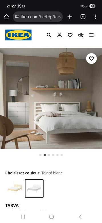 Tarva bed 160x200 cm witte boxsprings Lonset Ikea beschikbaar voor biedingen