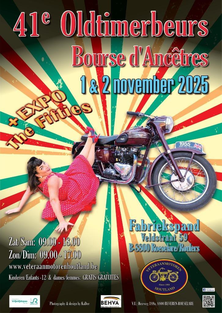 Oldtimerbeurs 1 en 2 november 2025, Motoren, Motoren | Oldtimers, Overig, Ophalen