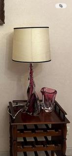 Val Saint Lambert lamp met draaiende voet en bijhorende vaas, Maison & Meubles, Lampes | Abat-jour, Enlèvement, Comme neuf