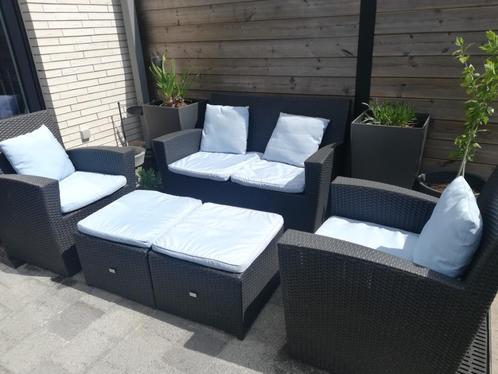Tuinset 4 personen lounge, Tuin en Terras, Tuinsets en Loungesets, Zo goed als nieuw, Tuinset, Wicker, Ophalen