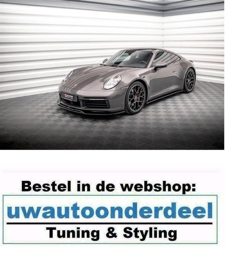 Maxton Spoiler Lip Splitter Voor Porsche 911 Carrera 4S 992, Auto diversen, Tuning en Styling, Verzenden